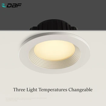 [DBF]2020 Nové Tri Svetlo Teploty Proti Oslneniu Zapustené Downlight 7W 10W 12W 15W Kolo LED Stropné Bodové Svietidlo Obr Pozadí